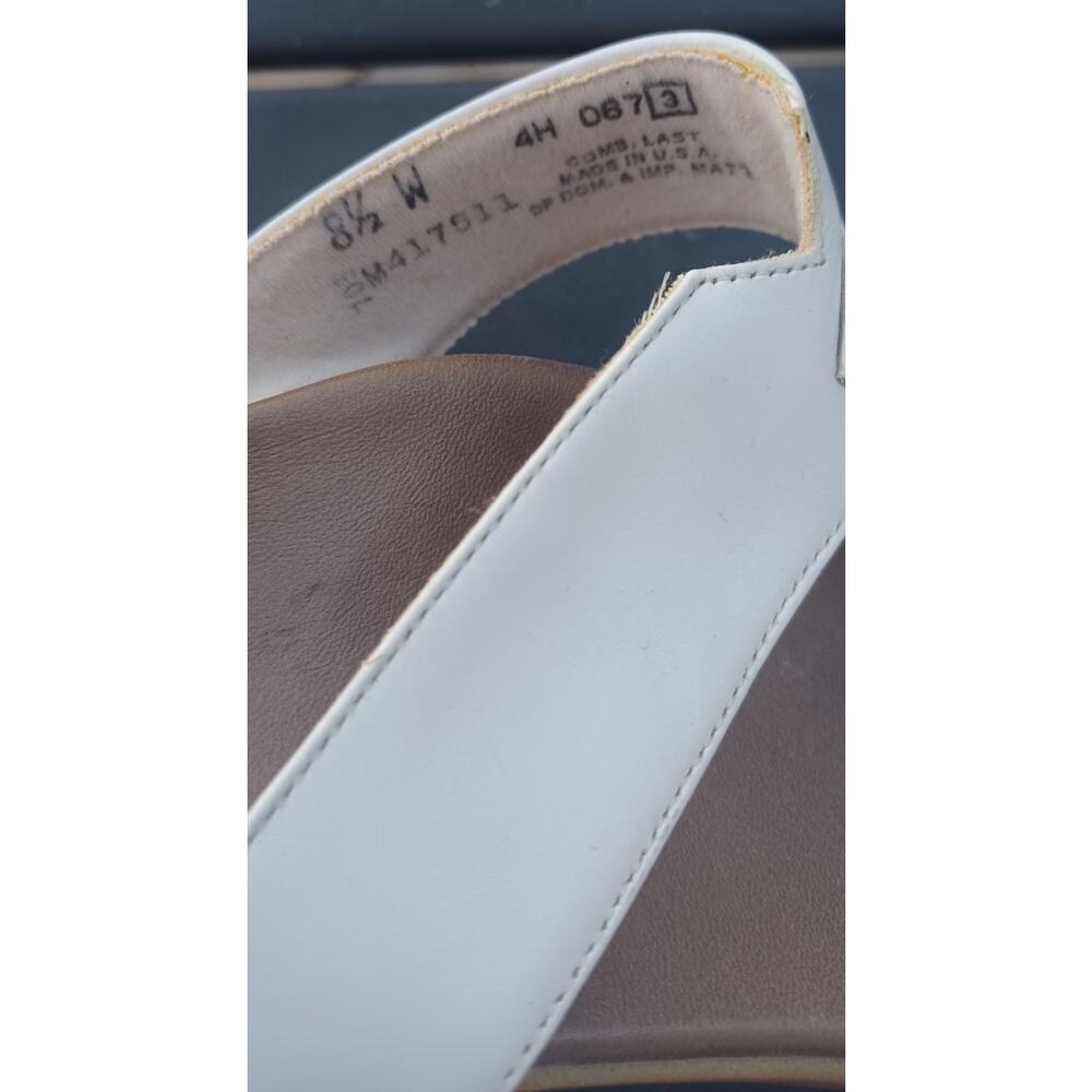 Munro American Ivory Comfort Slide Sandals Women 8.5 Wide Low Heel - Picture 9 of 9